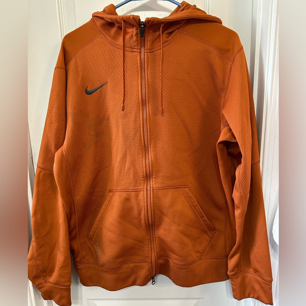 Nike Therma-Fit Men's Full-Zip Hoodie  in Rust Orange